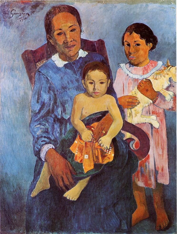 Paul Gauguin Tahitian Woman and Two Children